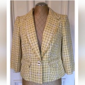 The Limited Blazer Women Size Small 3/4 Sleeves  Yellow Brand New